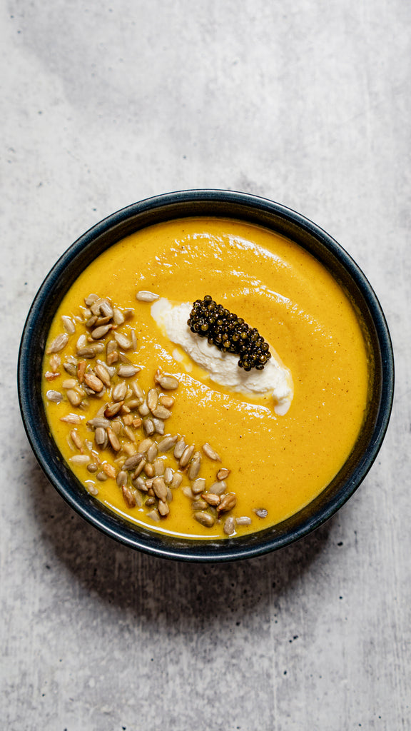 Butternut Squash Soup with ROE Caviar