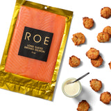 Long Sliced Smoked Salmon + ROE Bites + Crème Fraîche