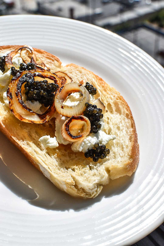 Goat Cheese and Caramelized Onion Crostini