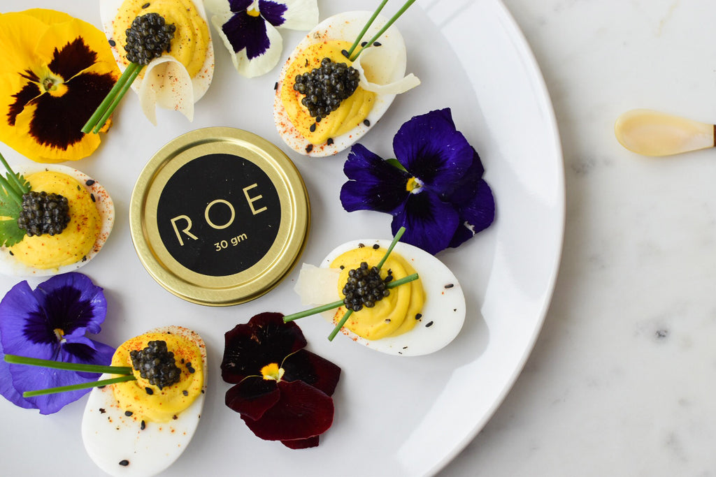 Deviled Roe ROE Caviar Deviled Eggs - ROE Caviar Recipes