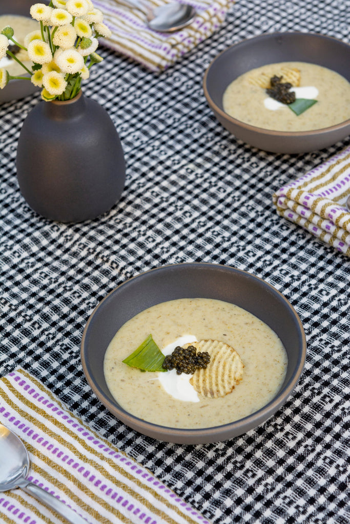 Potato Leek Soup w/ROE Caviar