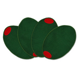 Martini Olive Cocktail Napkins - Set of 4
