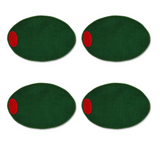 Martini Olive Cocktail Napkins - Set of 4