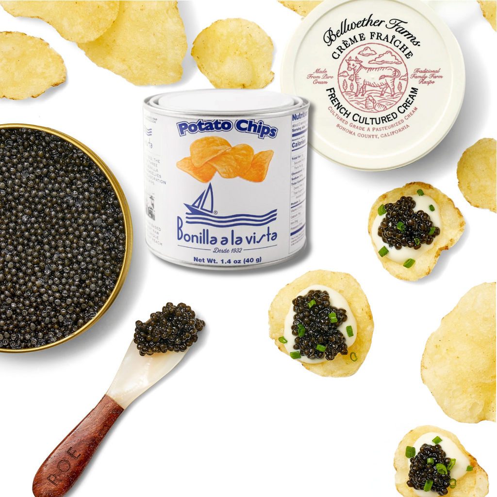 Bonilla a la vista Potato Chips + Creme Fraiche - ROE Caviar